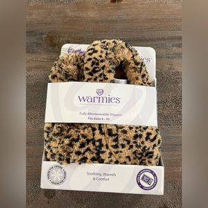 New Warmies Slippers Leopard Print
